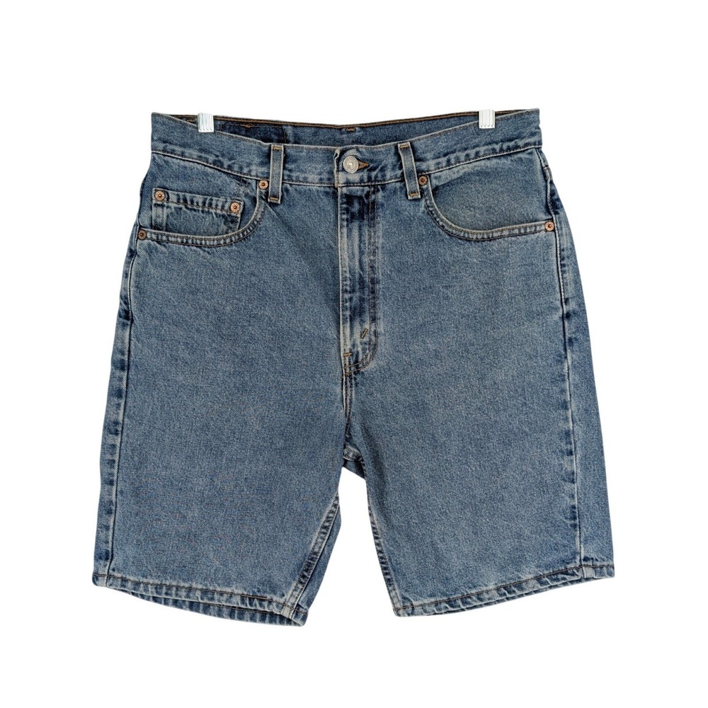 Vintage Levis 505 Jean Shorts Jorts Mens 34 (31" Waist) Blue Denim 90s Y2K - Picture 2 of 10